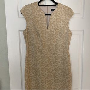 Sweetheart neckline sexy gold dress by Connected